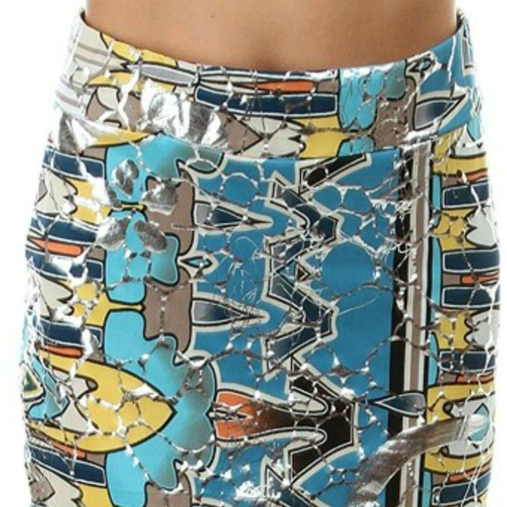 Metallic Pencil Skirt